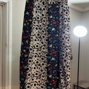 Floral Black and White Women's Skirt